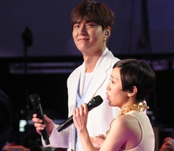  李敏镐 为跨年晚会彩排搭档郭采洁 卖萌玩自拍