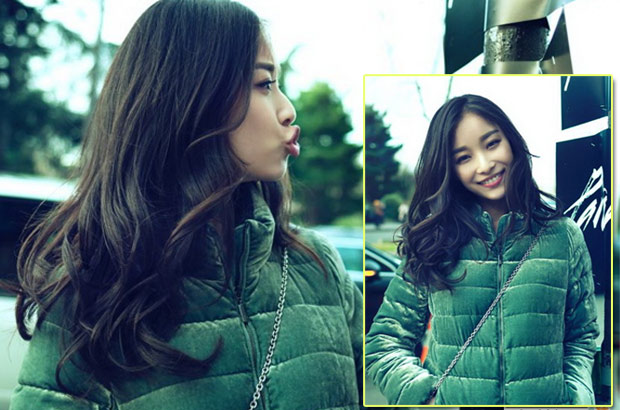 倪妮巴黎街拍表情鬼马 嘟 喇叭嘴 咬唇卖萌